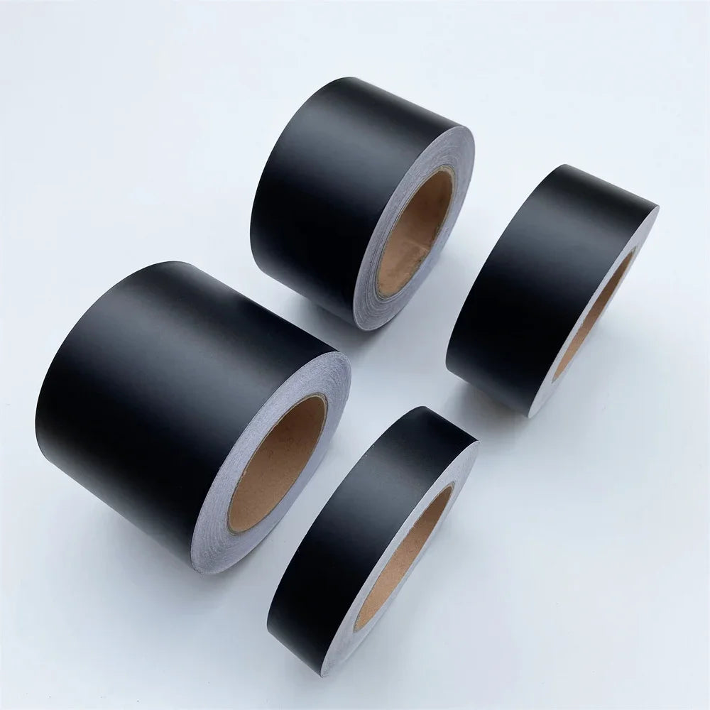 3/5/7/10CM Black Matte Vinyl Tape Window Trim Film Chrome Delete Vinyl Wrap Roll For Car Pillar Hood Roof Beauty World Shop