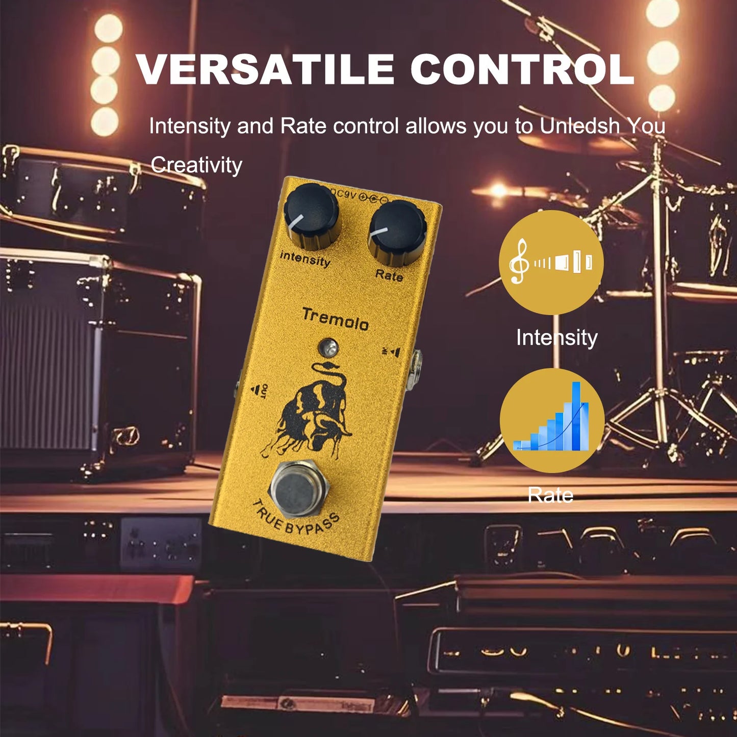 Mini Electric Guitar Effect Pedal Overdrive/Distortion Crunch/US Dream/Chorus/Vintage Phase/Digital Delay/Tremolo Beauty World Shop