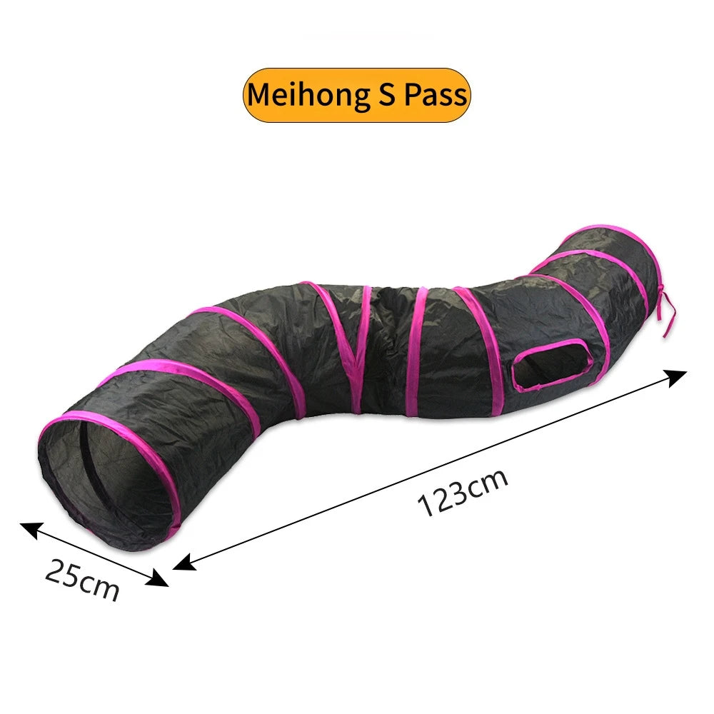 Cat Tunnel Pet Supplies Cat S T Pass Play Tunnel Foldable Cat Tunnel Cat Toy Breathable Drill Barrel for Indoor loud paper Beauty World Shop