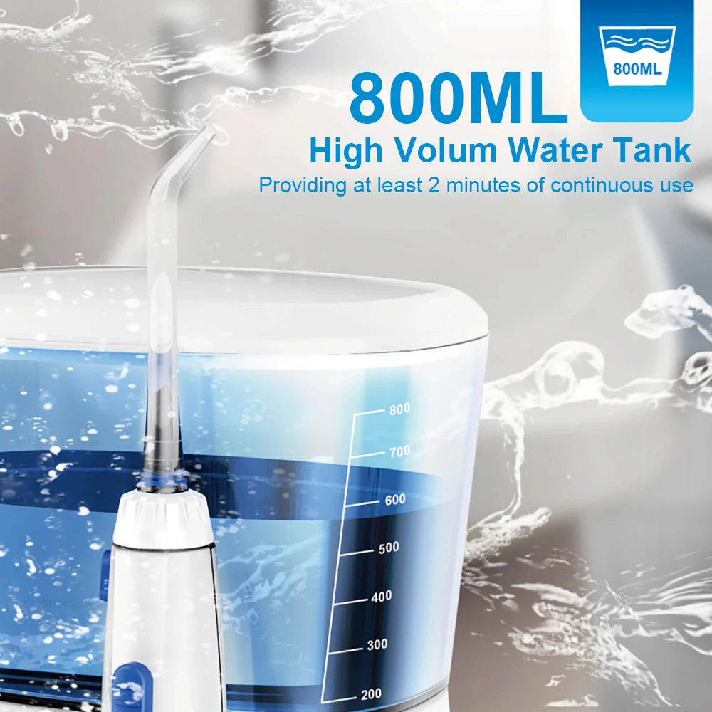 Oral Irrigator Dental Water Flosser for Teeth High Pressure Electric Dental Irrigator Water Flosser Mouth Washing Machine 800ML Beauty World Shop