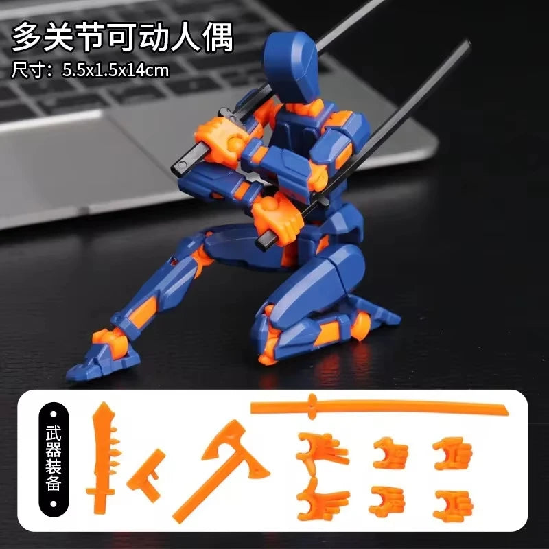 Multi-Jointed Movable Shapeshift Robot 3D Printed Mannequin Lucky 5 Character Action Figures Toys Parent-children Game For Gifts Beauty World Shop