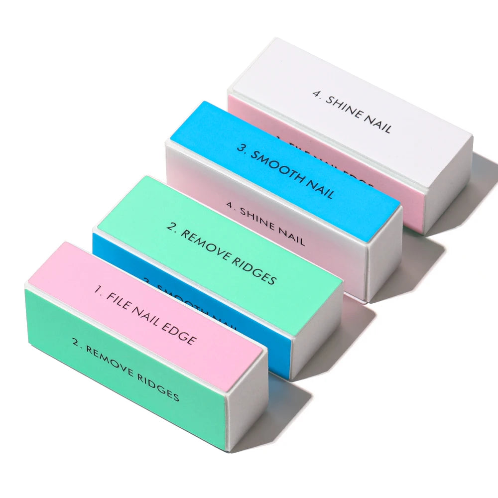 Professional 4 Ways Nail Buffing Block Manicure Pedicure Tool Emery Board Nail Art Care Buffing Buffer Sanding Files Beauty World Shop