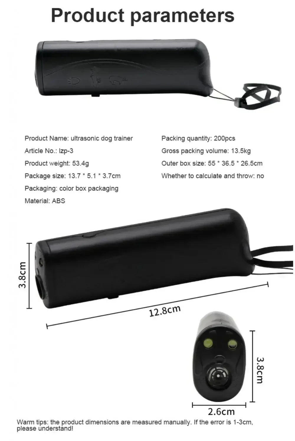 New Ultrasonic Pet Dog Repeller Anti Barking Stop Bark Training Device High Power Dog Training Repellents Without Battery Pet Beauty World Shop