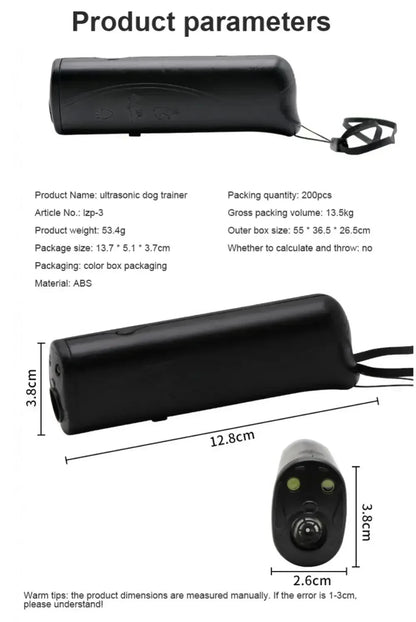New Ultrasonic Pet Dog Repeller Anti Barking Stop Bark Training Device High Power Dog Training Repellents Without Battery Pet Beauty World Shop