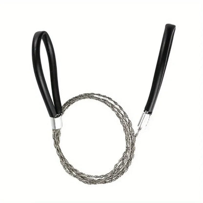 1PC portable stainless steel wire saw with finger handle, Pocket Manual chain saw for outdoor camping hiking survival Beauty World Shop