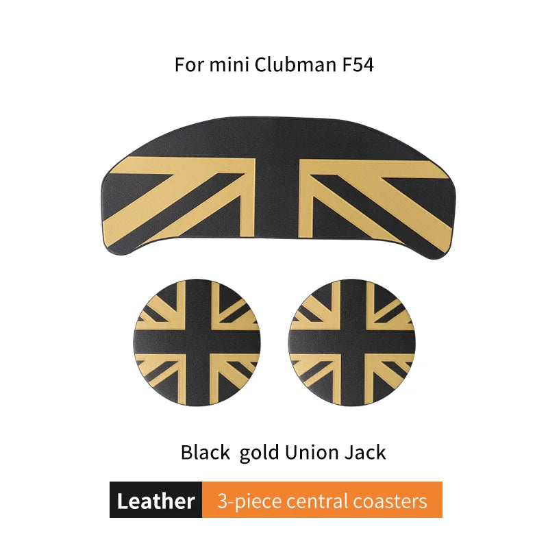 Union Jack Coffee Cushion Storage Groove Protect Coaster Car Cup Anti Slip Pad Mat For MINI Cooper F55 F56 F54 F60 Accessories Beauty World Shop