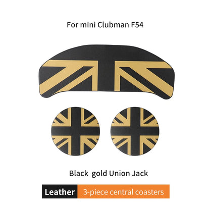 Union Jack Coffee Cushion Storage Groove Protect Coaster Car Cup Anti Slip Pad Mat For MINI Cooper F55 F56 F54 F60 Accessories Beauty World Shop