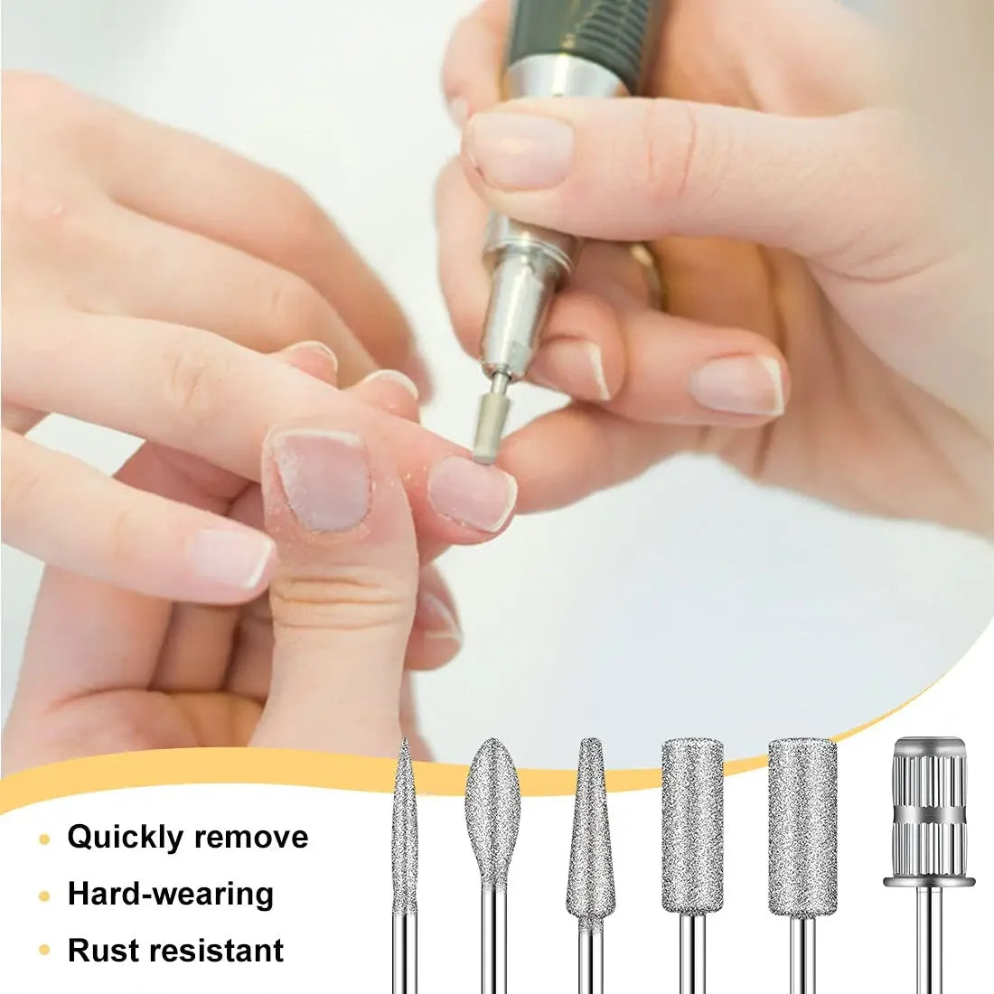 Professional 6-in-1 Electric Nail Drill Set - Nail File Pen for Filing, Polishing & Exfoliating