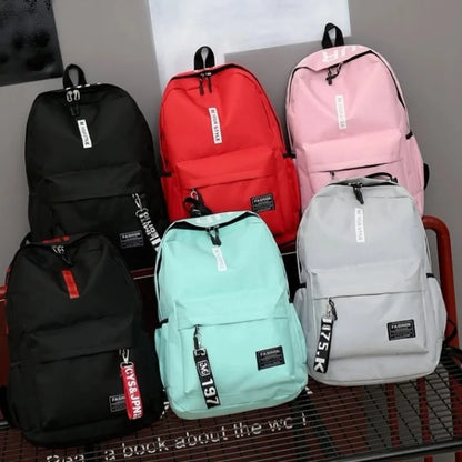 Fashion trend backpack backpack for men and women junior high school high school student bag large capacity korean version of th Beauty World Shop