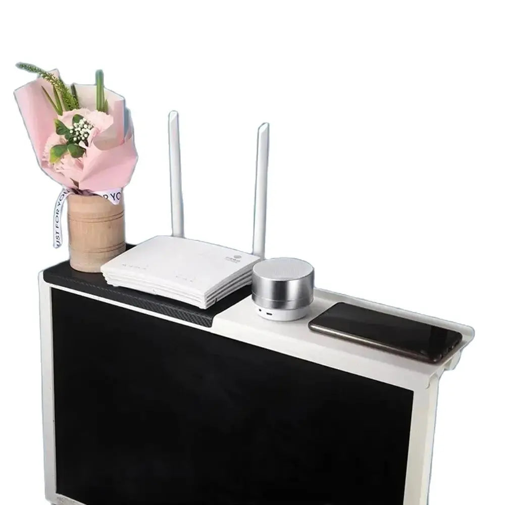 Home Organizer Adjustable TV Screen Top Shelf Rack Computer Monitor Desktop Display Stand TV Rack Router Storage Rack Holder Beauty World Shop