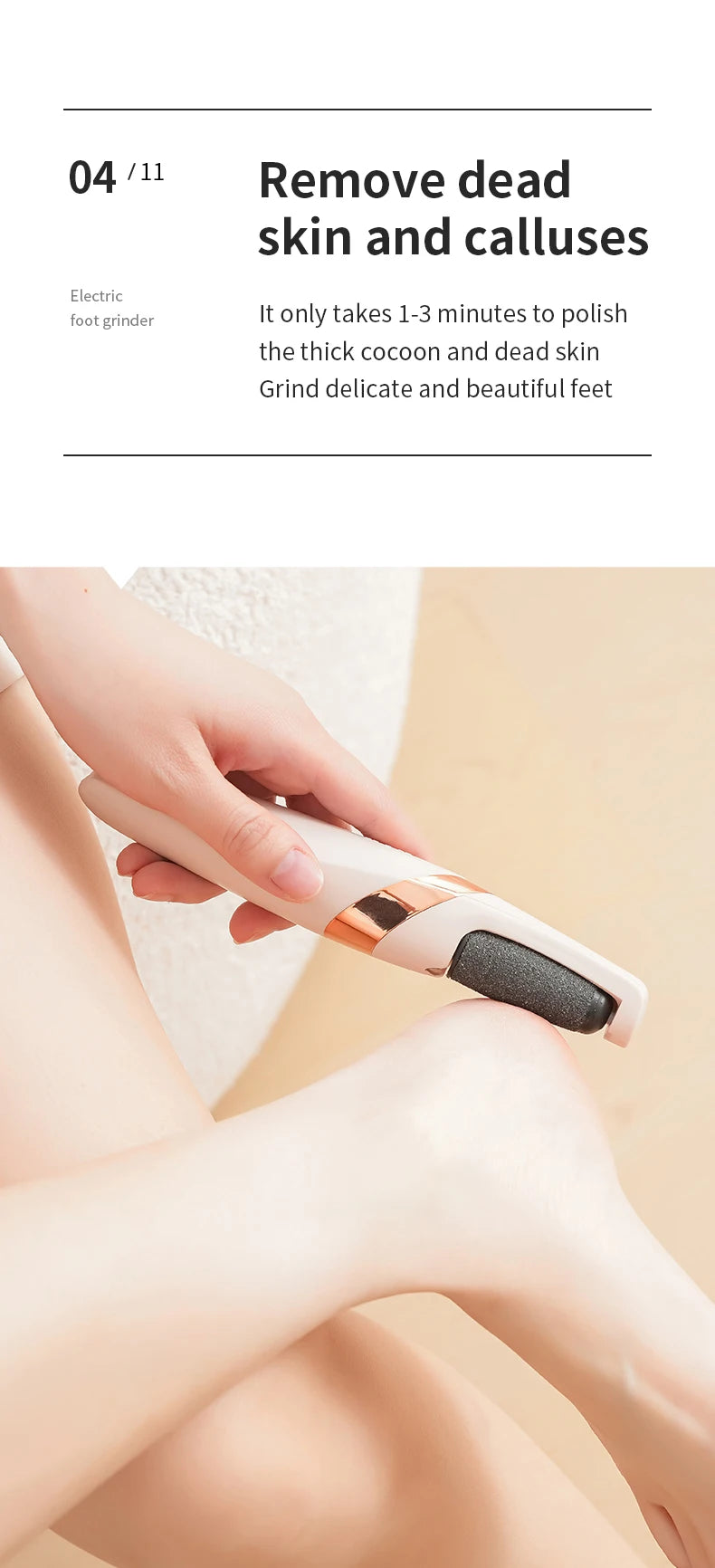 HOMEFISH Electric Foot Grinder Automatic Foot Callus Rubbing Pedicure Dead Skin Callus Remover for  Foot Beauty Machine Beauty World Shop