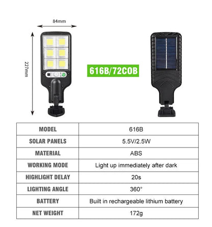 Solar Street Lights Outdoor Led Courtyard Wall Lamp Human Body Induction Garden Terrace Garage Solar Induction Lamp Beauty Fashion