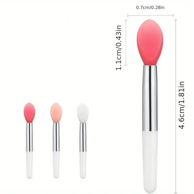 10pcs silicone lip brush mini lip mask brush portable lipstick makeup brush transparent applicator eye black stick makeup tool Beauty World Shop
