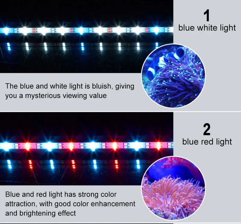 Waterproof LED Aquarium Light Fish Tank Underwater Lamp Clip Light Aquariums Decor Lighting Submersible Lamp Plant Grow 220-240V Beauty World Shop