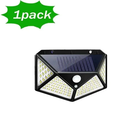 1/2/4/6Pcs 100 LED Wall Lights Outdoor Solar Lamp PIR Motion Sensor Solar Powered Sunlight Street Light for Garden Decoration Beauty World Shop