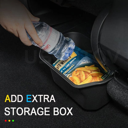 Rear Seat Storage Box for Tesla Model Y Juniper 2025 2026 Organizer Center Console Bins Backseat Trash Can Garbage Accessories Beauty World Shop