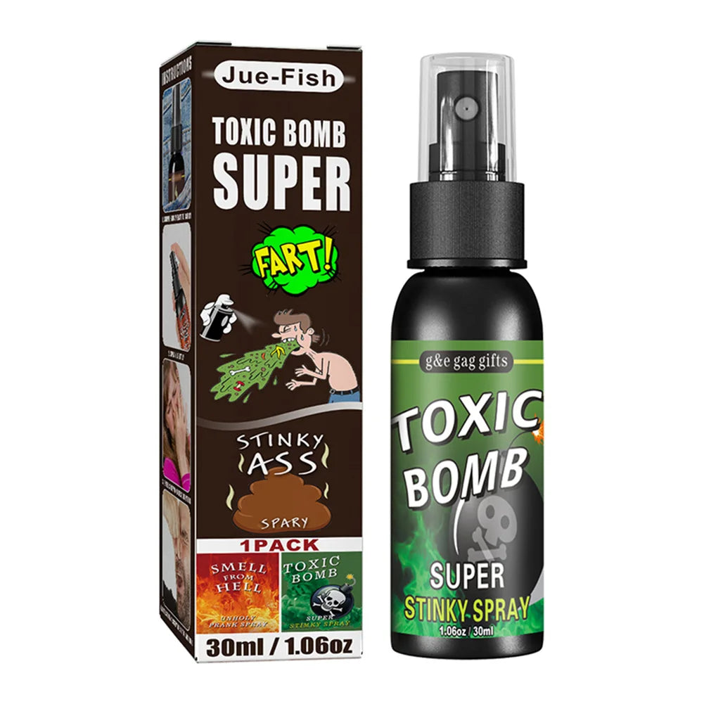 30ml Fart Gag Spray Prank Joke Plastic Spray Can Stink for Adults Kids Terrible Stinky Fart Spray Non Toxic Halloween Funny Toys Beauty World Shop
