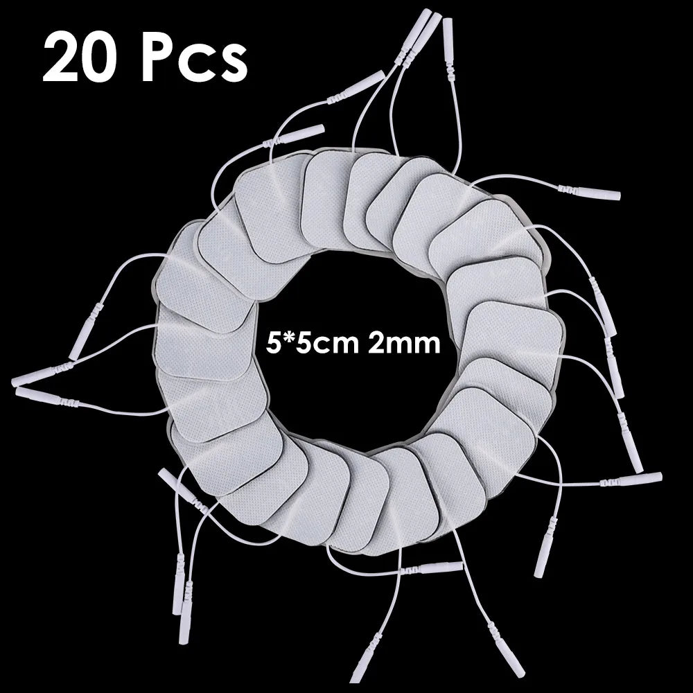 100P/50P 5x5cm Muscle Stimulator Electrode Pads Non-woven Fabric Self Adhesive Replacement Pads for Tens Digital Massage Machine Beauty World Shop