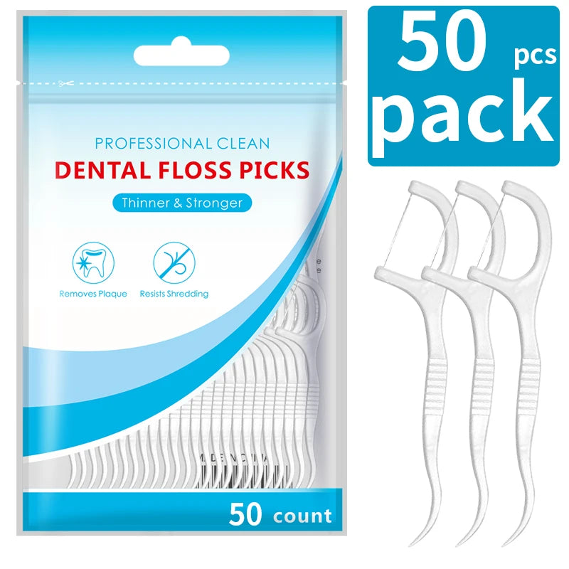 600/300/150/50pcs Ultra-Fine Toothpicks, Home Set, Portable and Disposable Care Floss- Deep Cleaning for Oral Care Beauty World Shop