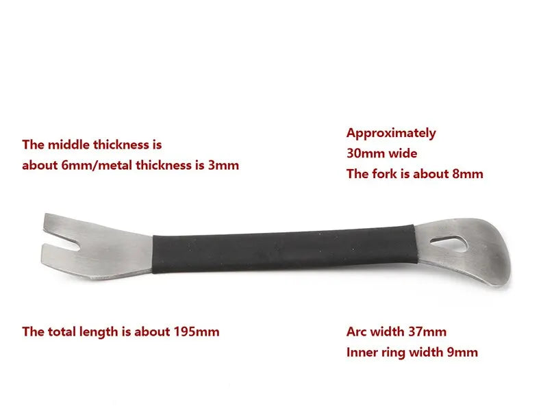 Car Audio Disassembly Tool Stainless Steel PryClip Rocker Crowbar Bar Door Panel Disassembly Pry Panel Interior Beauty World Shop