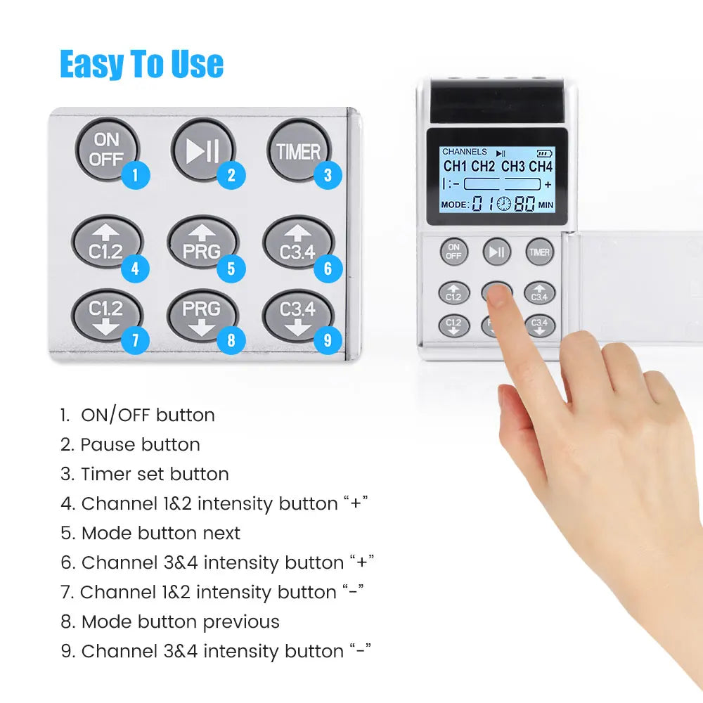 8 Electrode Pads 15 Mode EMS Tens Device Acupuncture Massage Machine Pulse Electrostimulator Electric Body Massager Apparatus Beauty World Shop