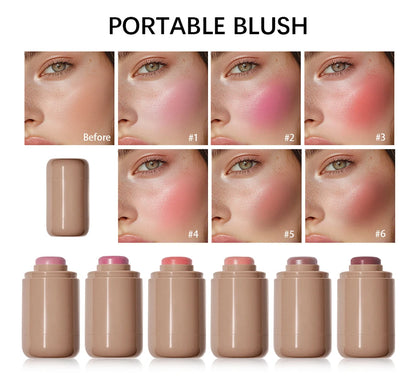 3-in-1Blush Stick Lasting Brightens Facial Cheek Stick Moisturizing Flash Lip Gloss Makeup Lip Gloss Face Rouge Beauty World Shop