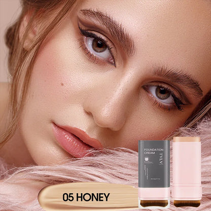 TVLV Concealing Foundation Stick: 5 Shades with Built-In Brush - Cream Finish, Lightweight and Waterproof Formula, Beauty Trend Shop