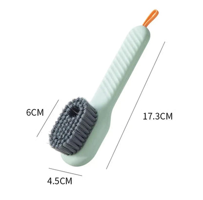 Automatic pressing liquid long handle shoe brush with soft bristles that do not damage shoes, laundry brush, cleaning tool Beauty World Shop