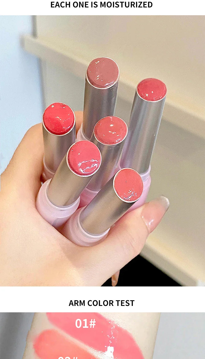 Flowery dish language lip gloss mirror lip glaze beep lip water light lasting makeup not easy to dip cup makeup Beauty Trend Shop