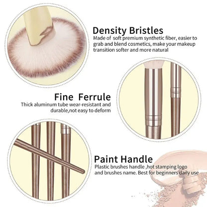 Professional 3-20PCS Makeup Brushes Set Soft Fluffy Foundation Eyeshadow Concealer Blending Blush Brush Kabuki Women Beauty Tool Beauty World Shop