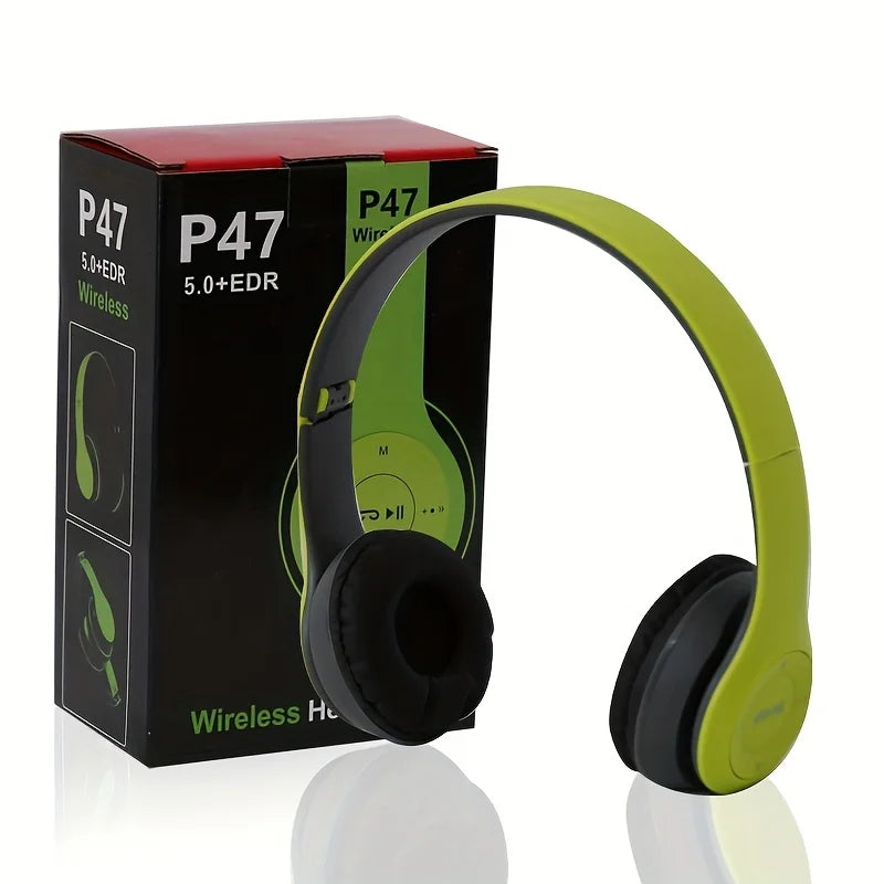 Stereo P47 Headset 5.0 Bluetooth Headset Folding Series Wireless Sports Game Headset for iPhone XiaoMi Beauty World Shop