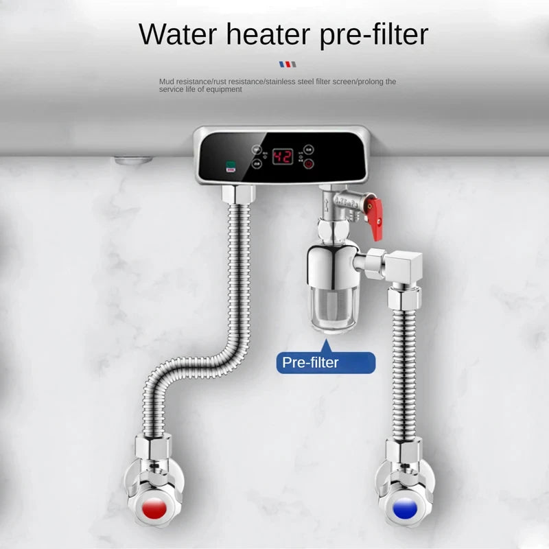 Stainless Steel Household Water Filter Front Inlet Tap Anti-Scale Shower Purifier for Drinking Water Beauty World Shop