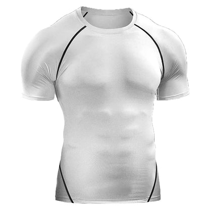 2026 Compression T Shirt Men Summer Sportswear Running T-shirt Elastic Quick Dry Sport Tops Tee Athletic Gym Workout Shirts Men Beauty World Shop