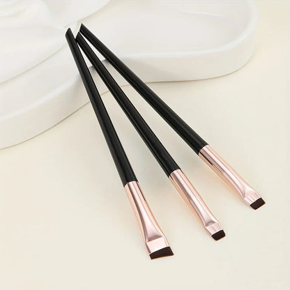 Ultra-Thin Eyebrow Brush Set -3Pcs Angled Precision Eyeliner MakeupBrushes, Synthetic Bristles Slanted Eyeshadow Eye Brow Tintin Beauty World Shop
