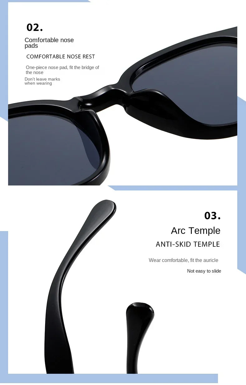 2024 New Vintage Rectangle Sunglasses Men Women Luxury Brand Designer Square Sun Glasses Fashion Men Sun Glasses Oculus UV400 Beauty World Shop