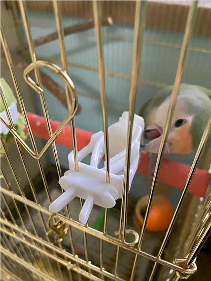 Cute Small Pet Bird Food Holder Parrot Fruits Vegetables Clip Cuttlefish Bone Feeder Device Clamp Bird Cage Accessories Oiseaux Beauty World Shop