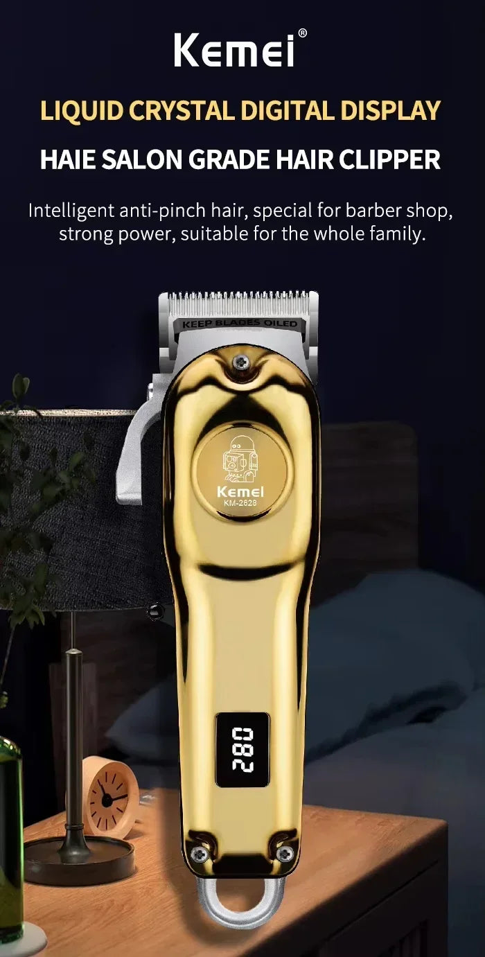 Kemei KM-2628 KM-678 KM-2024 USB Rechargeable Hair Clipper Professional Cordless Men Hair Trimmer Men's Hair Cutting Machine Beauty Trend Shop