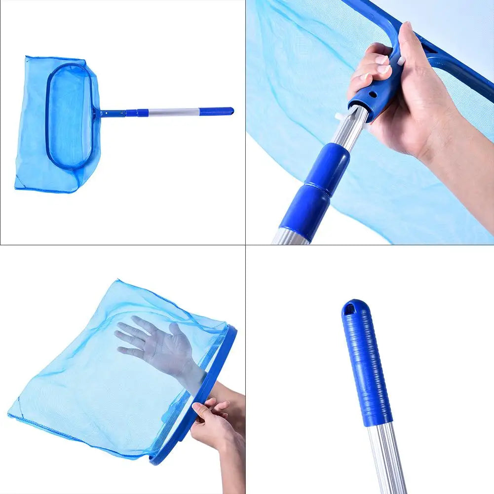 Deep Skimmer Net with 17"-40" Telescopic Pole Leaf Skimmer Fine Mesh Net Rake Net for Cleaning Above Ground Inground Pool Hot Tu Beauty World Shop