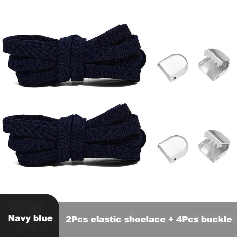 No tie Shoelaces for Shoes 8MM Flat Elastic laces Sneakers Kids Adult Quick Shoelace without ties Shoe Accessories Beauty World Shop