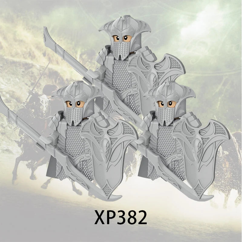 3pcs Lord Rings Elves Orcs Army Dwarf Rohan Mini Action Toy Figures Building Blocks Assembly Toys for Kids Birthday Gift Beauty World Shop