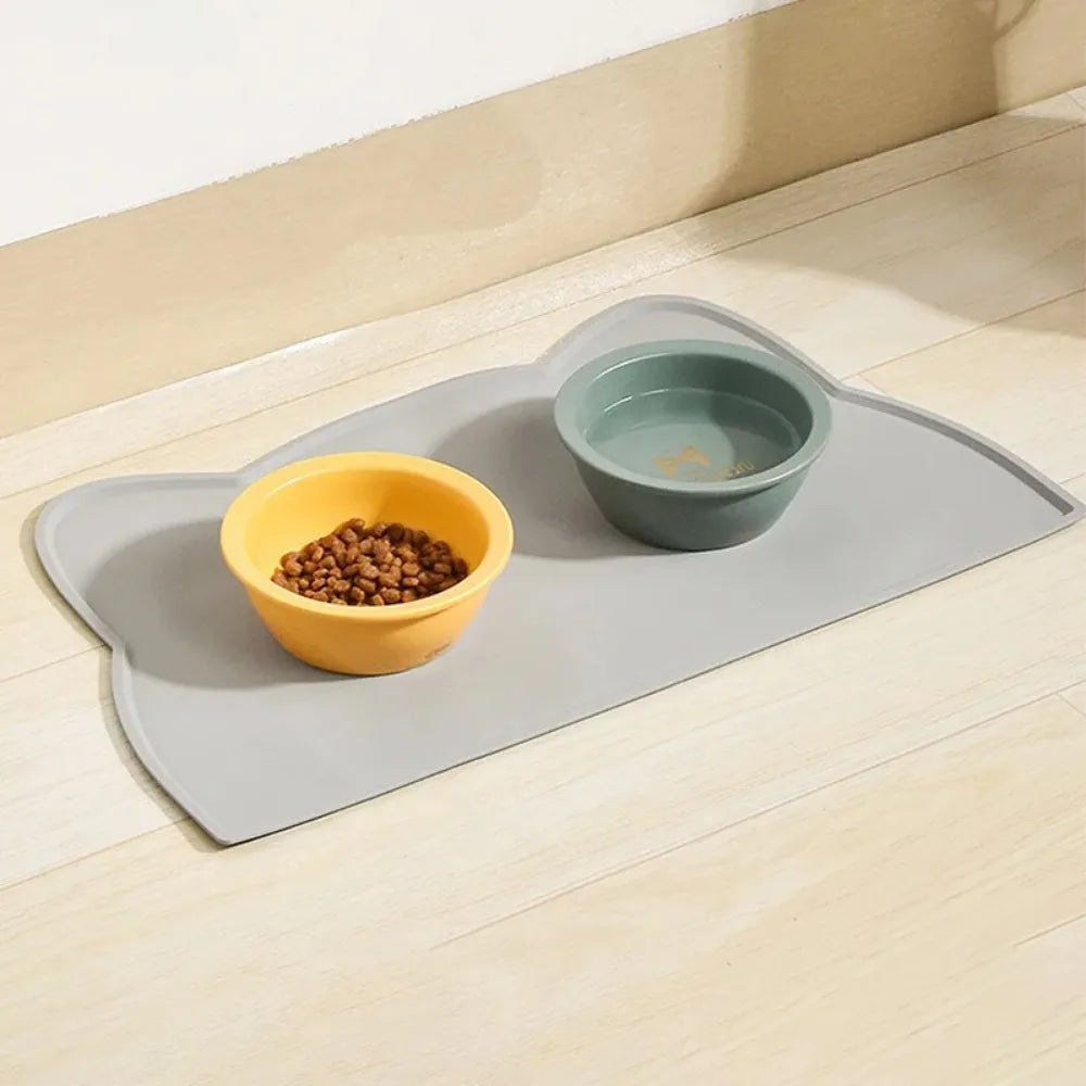 Food Grade Silicone Cats Anti-dirty Easy to Clean Cats and Dog Bowl Mats Water Proof Waterproof and Leak-proof Pad Anti-slip Pet Beauty World Shop