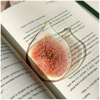 New exquisite transparent acrylic apple bookmark reading mark gift cute grape tomato bookmark toy Beauty World Shop