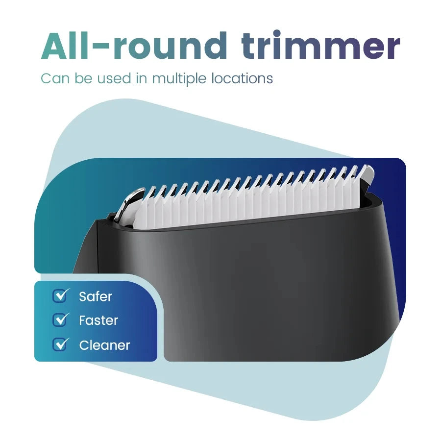 [IPX6] Men's Groin/Body Trimmer w/ SkinSafe - Foil Blades & Precision, Rechargeable Ball Shaver for Sensitive Skin Beauty World Shop