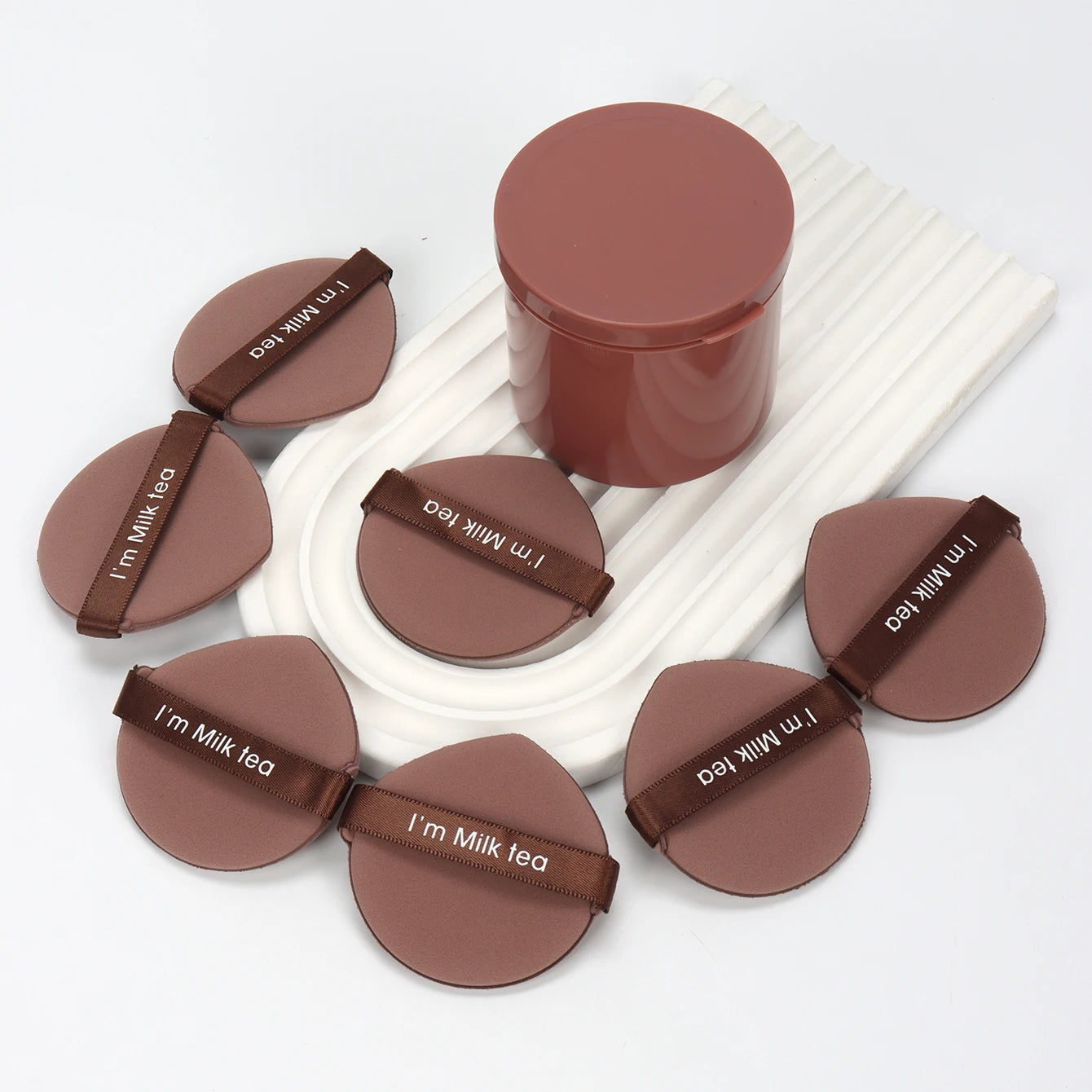 Karsyngirl 7Pcs/Box Strawberry Cosmetic Puff Set Double Side Women Soft Makeup Sponge Beauty Make up Powder Tools Beauty World Shop