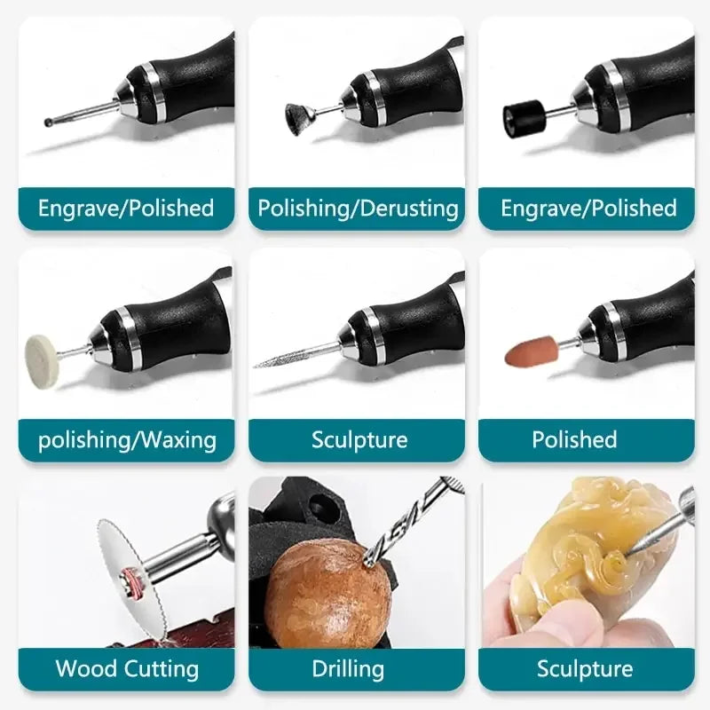 JANGKLIFE USB Cordless Rotary Tool Kit Woodworking Engraving Pen DIY For Jewelry Metal Glass Mini Wireless Drill Beauty World Shop