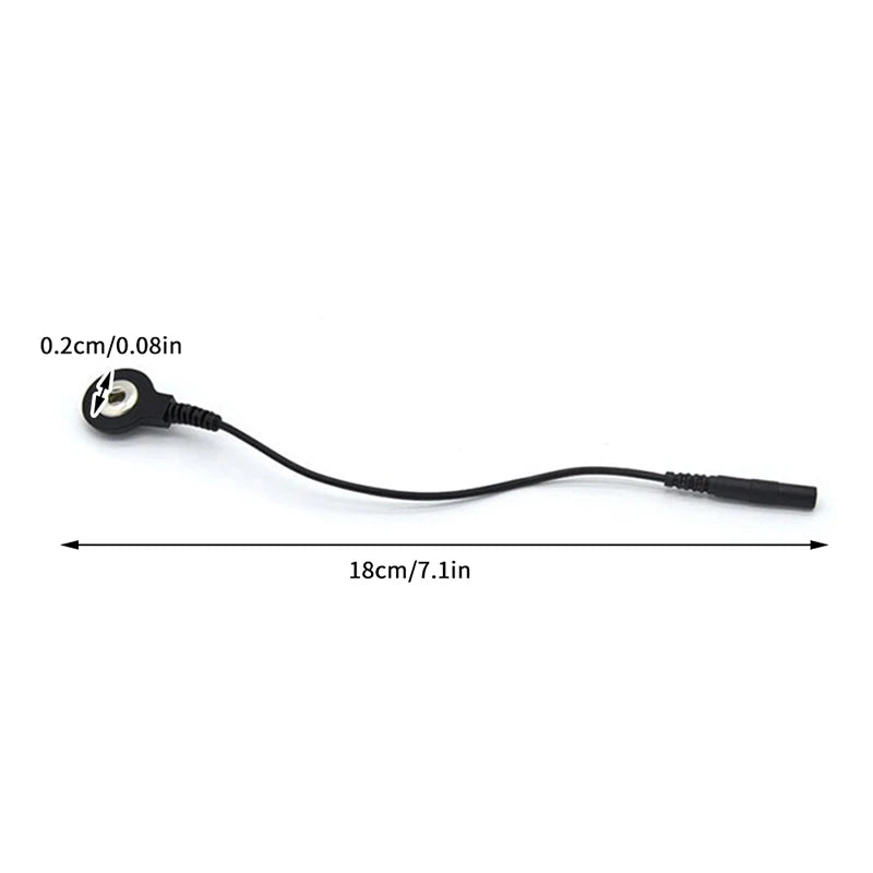 Standard Electrode Lead Wires Cables Electrode Wires DC Head 2mm Snap 3.5mm Plug For Tens/Ems Massager Therapy Electrode Gloves Beauty World Shop