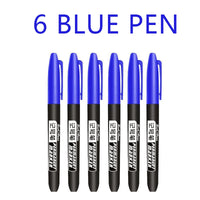 6 blue pen