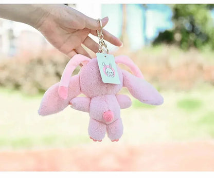 Cartoon Stitch Plush Keychain Soft Toy Cute Stuffed Animal Pendant Gift for Girls  Angel Doll Bag Charm Kids Birthday Present Beauty Fashion
