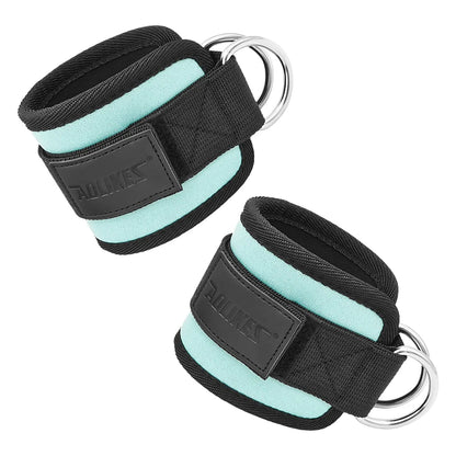 AOLIKES Adjustable Padded Ankle Wrist Cuffs Padded Straps D-Ring Glute Kickback for Cable Machine, Ideal for Glutes Exercises Beauty World Shop