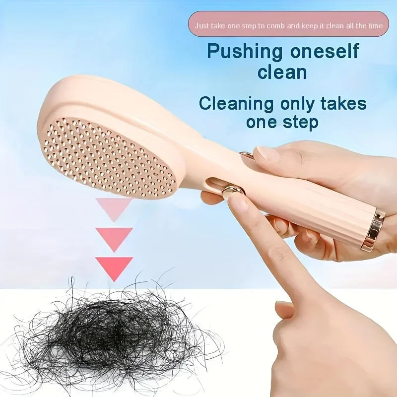 1pcs Magic Retractable Hair Comb-Anti-Static Scalp Massaging & Detangling Brush for All Hair Types Holiday Gift Box Beauty Tool Beauty World Shop